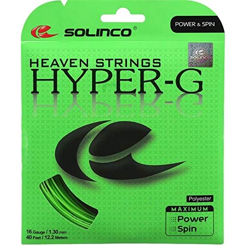 Solinco Hyper-G Heaven Strings Poly Polyester 1617181920 Gauge Tennis Racquet String Sets in Multi-Packs - Best for Spin, Control, and Durability 2-4-6-8-Packs