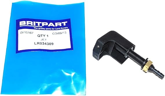 Britpart Front Windscreen Washer Twin Nozzle Jet Compatible With Land Rover Defender 90/110 / 130, Part # Lr034309 / Lr061677