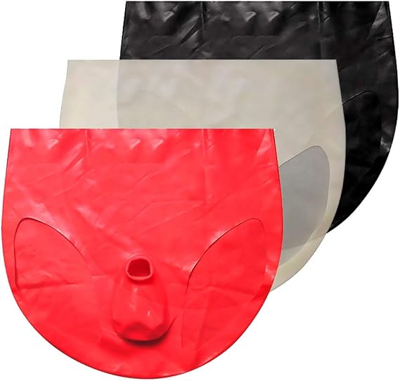 EXLATEX Mens Latex Rubber Panties Shorts with Ball and Half Sheath Cut-out Ring Underwear