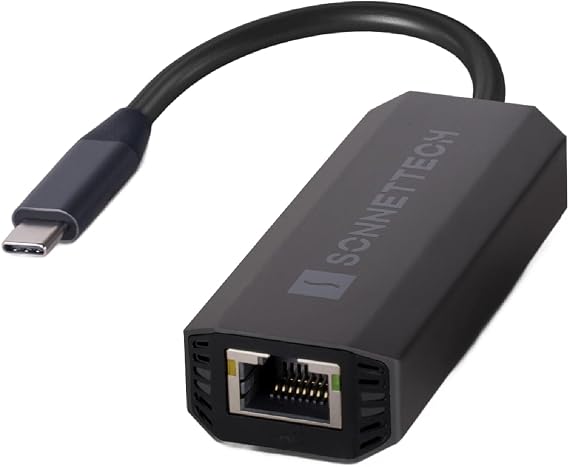 Sonnet Solo5G USB-C to 5 Gigabit Ethernet Adapter RJ45 Supports 5Gbs, 2.5Gbps, 1Gbps, and 100Mbps, Plug-and-Play. Compatible with USB-C or Thunderbolt Port, Mac, Windows, and Linux