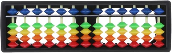 13 Column Portable Abacus Soroban Calculating Tool with Color Soroban Abacus Book