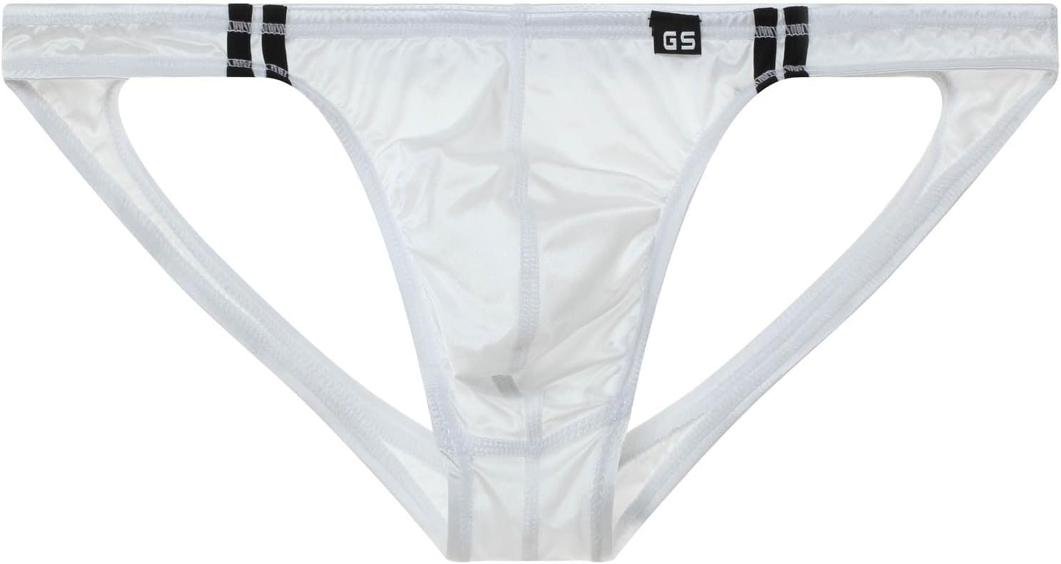G-Station Mens Bikini Briefs Satin Stretch Open Back O Back Mens Bikini Briefs Underwear