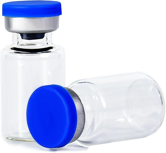 2ml Glass Vials Sterile Empty Bottle with Caps and Rubber,Laboratory sealed Liquid Sample Storage Vial(10pcs)