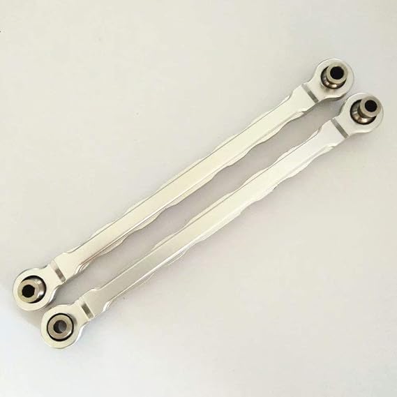 2pcs Aluminum Front Steering Link Toe Links 89mm Silver for Traxxas 1/10 Maxx Maxx Slash 8948