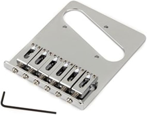 Fender 53354000 Standard Series Telecaster Bridge Assembly - Chrome | Includes saddle height wrench and for repair, maintenance and performance