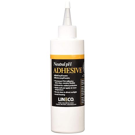Lineco Neutral pH Adhesive, Acid Free All-purpose Glue, White, 8 OZ, 1 Pack