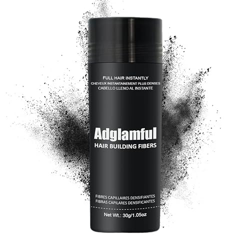 Hair Fibers for Thinning Hair, All Day Hold Hair Building Fibers for Women & Men, Instant Coverage for Fuller-Looking Style, Undetectable & Easy Use - 30g Black