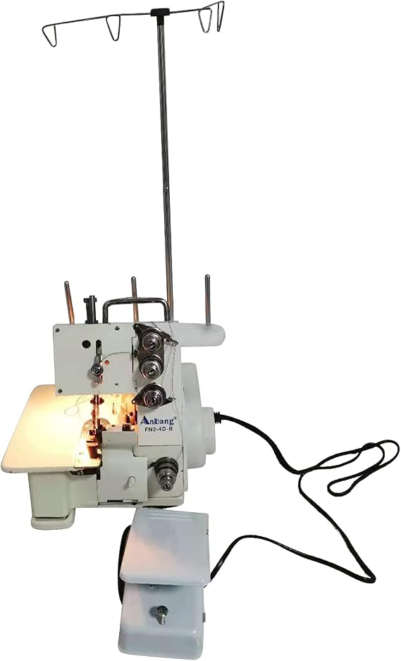 4 Thread Overlock Serger Sewing Machine, Household Sewing Machine+Foot Controller, DP5 * 80-95, 1200 Stitches/Minute