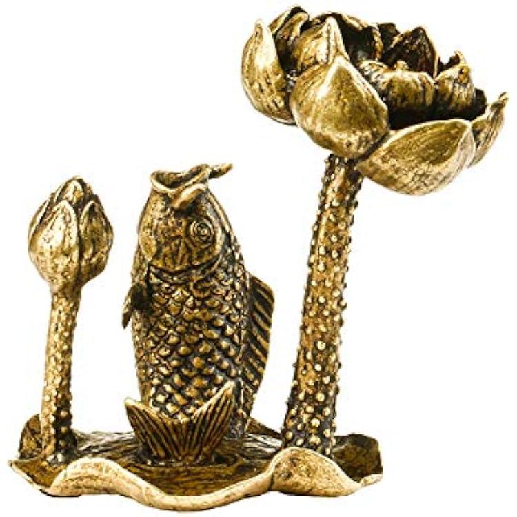 Fashion158 Pure copper lotus fish has been more than a year of tea ceremony back to the zen ornaments copper sculpture home incense table pendulum copper