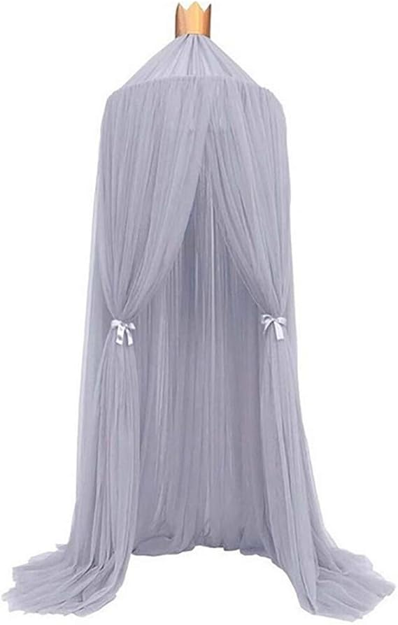 Familyhouse Mosquito Net Bed Canopy Yarn Play Tent Bedding for Kids Playing Reading with Children Round Lace Dome Netting Curtains