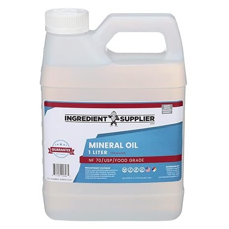 Mineral Oil 1 Liter - USPNF Grade - Made in The USA - Vegan - Non-GMO - 32oz.
