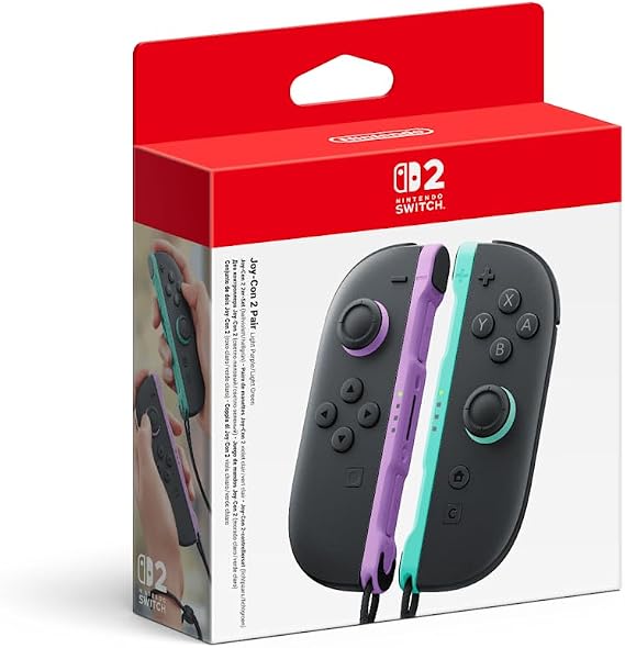 Nintendo Switch 2 için Joy-Con Açık Mor - Açık Yeşil İkili Set