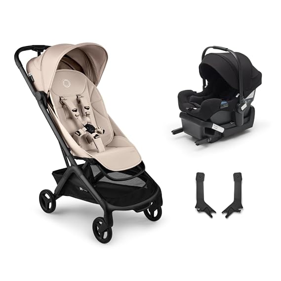 Bugaboo Butterfly 2 Travel Stroller Travel System - Turtle Air Shield by Nuna Car Seat - Taupe