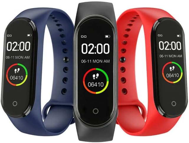 Smart Watch - M4 Smart Watch for Men & Women, Calories, Blood Pressure & Heart Rate Monitor Fitness Watch, Fitness Tracker for Men, Android & iPhone Smart Watches for Women