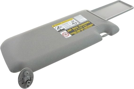 Gray Carpet Sun Visor with Mirror & Extension Driver Side Left Lf for Toyota for RAV4 2004-2005 SUV Mirrorpull Out Shade Cloth 74320-42420-B0 7432042420B0