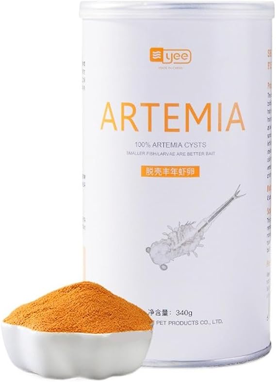 Small Juvenile Fish Tropical Guppy Betta Baby First Bite Fish Food Decapsulated Brine Shrimp Artemia Egg Not Hatchable 12oz