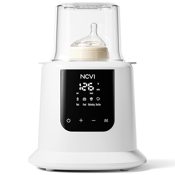 NCVI Baby Milk Warmer, 8 in 1, Fast Heating, Timer | 8 in 1 functions, 3 min fast heating, precise temperature, timer, auto power-off, BPA-free