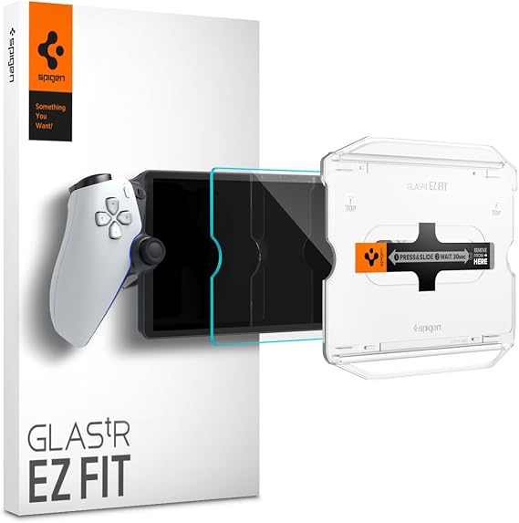 Spigen Playstation Portal ile Uyumlu Kolay Kurulum Cam Ekran Koruyucu GLAS.tR EZ Fit HD Şeffaf - AGL07183 (Spigen TR Garantili)