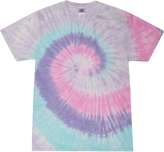 Colortone 100% Cotton Tie Dye Shirt for Women and Men, X-Large, Unicorn