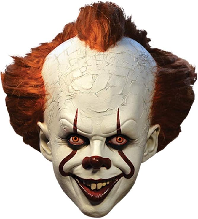 Trick Or Treat Studios IT Pennywise Adult Latex Costume Mask | Deluxe Edition