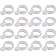 50 Pcs White Wind Proof Hanger Hook,White Plastic Clips, Anti Slip Clothes Hangers from Drying Rack, Windproof Hook Hanger Buckle for Drying Rack Rod Closet Dividers for Hanging Clothes