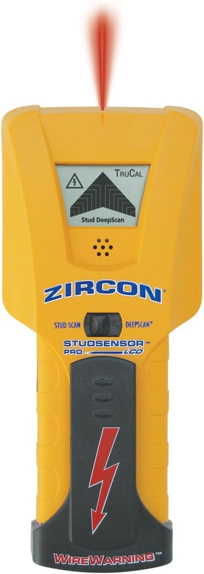Zircon 61980 StudSensor Pro LCD Edge Stud Finder with Easy-to-Read LCD Screen and Spotlight Pointing System (61981)