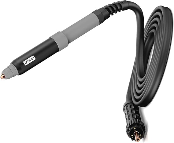 PTM-80 Plasma Torch with 20ft Cable, 80A Straight Head for Lotos, for Primeweld, Bestarc, for Everlast CNC Cutting Machines