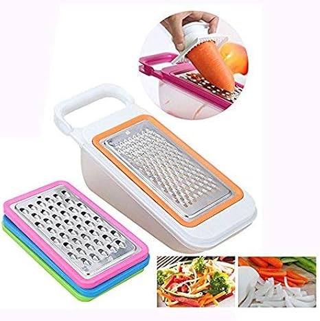 Vegetables Slicer, Grater Set Best For Carrots, Cheese, Cucumber, Onion, Tomato and Zucchini - Grater, Shredder, Julienne & Zester- 4 Piece
