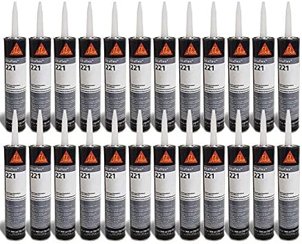 24X Sika Sikaflex 221 Industrial/Repair Sealant Sealer 300ML/Polyurethane/Gray