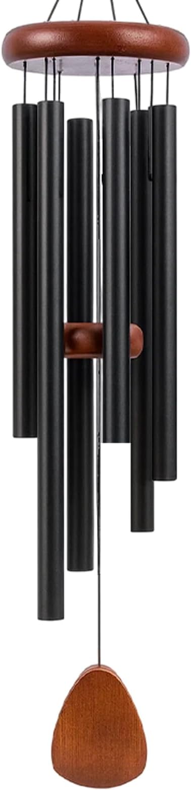 Wind Chimes, Wind Chimes for Garden, Koshi Chimes, 71CM Black Wind Chime for Indoor and Outdoor, Rain Chime