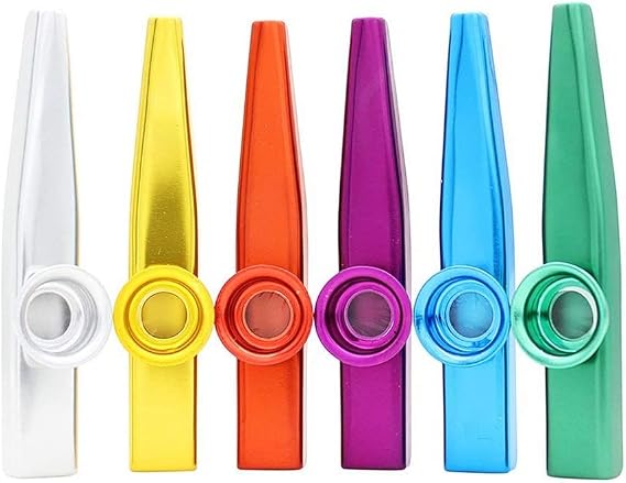 1pc Random Color Metal Musical Instruments Flutes Diaphragm Mouth Musical Instruments Good Companion for Guitar Attractive and professional