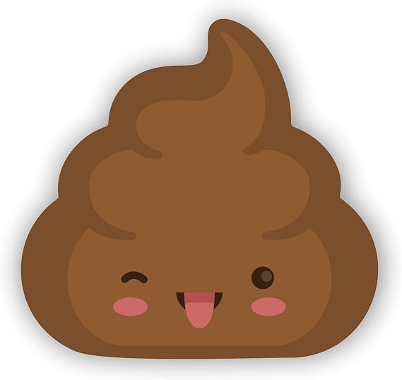 VulgrCo Cute Happy Poop Emoji Funny Sticker Vinyl Waterproof UV Resistant Decal for Phones Laptops Water Bottles Tumblers Boats Cars Trucks Windows Kayak 3" inch Bumper Stickers