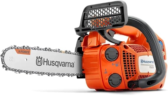Husqvarna T525 Pruning Chainsaw with 25cm Carving Bar & Latest X-Torq 27cc Engine - Weighs only 6 lbs