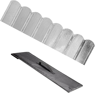 Mikinona Galvanized Plate Windshield for Stove Portable Foldable Anti-Wind Tool for Camping Backpacking BBQ Outdoor Cooking with Carry Bag