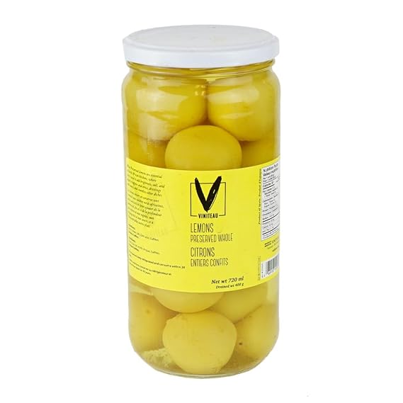 Epicureal Preserved Whole Lemons in a Salt & Lemon Brine - 720 mL (685 g) | Traditional flavor, Perfect Moroccan Braise, Authentic Product of Morocco