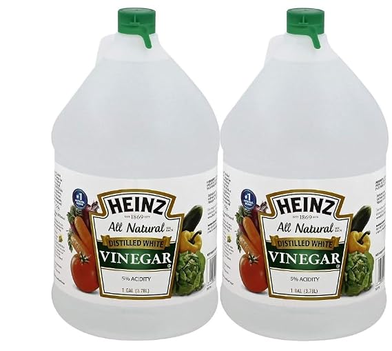 Heinzs All Natural Distilled White Vinegar, 5% Acidity, 1 Gallon (2 Pack)