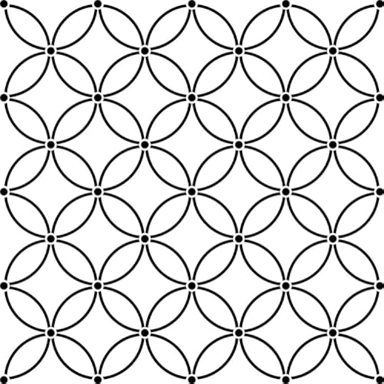 Interlocking Circles All Over Stencil 10 mil Plastic | Decor Stencils for Painting on Wood, Wall, Tile, Canvas, Paper, Fabric, Furniture and Floor | Reusable Stencil | FS031 by Designer Stencils