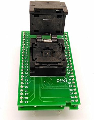 ANDK QFN48 MLF48 Programming Socket Double PCB STM IC Test Socket Pitch 0.5mm Chip Size 7x7 mm Flash Adapter Clamshell for Programming Test with Even Pad Matrix QFN IC DIY