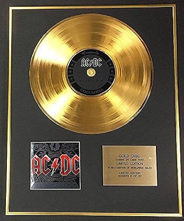 Century Music Awards AC/DC - Exclusive Limited Edition 24k Gold Disc - Black Ice