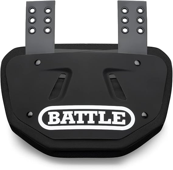 Battle Premium Football Back Plate, Kids, Adults | High-impact foam interior, Maximum protection and coverage, Curved shape disperses energy, Universal comfortable fit