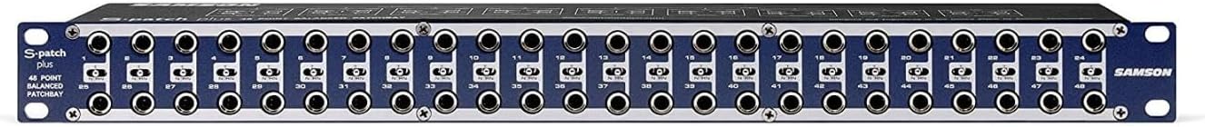 Samson S-Patch Plus 48-Point Audio Patch Bay with 1/4-Inch Phone Connections