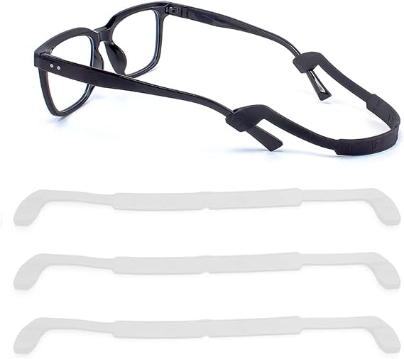 Eyeglass Strap Eyewear Retainers, Silicone Glasses strap, Non-slip Elastic Sports Sunglasses Straps 3Pcs