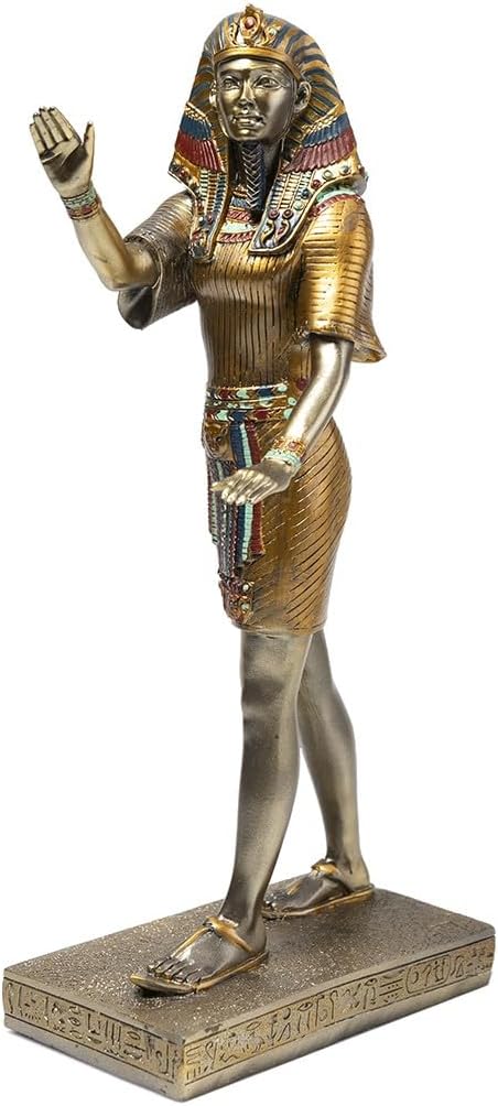 lachineuse - Pharaoh Statue 31 cm – Egyptian God – Ancient Egyptian Decoration Statue – Egyptian Object Figurine – Golden Egyptian Bust – Original Decorative Gift Idea – Home Decoration