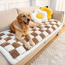 LiveGo Couch Cover for Dogs Washable, Sofa Cover Protector, Couch Covers for 3 Cushion Couch Sofa Pet Friendly, Soft, Non Slip (Dark Coffee, 70x210 cm / 27.6x82.7 in)