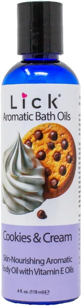 Cookies and Cream Aromatic Bath Oil - Creamy Dessert Scents - Relaxing Bath Soak Oils, 4 oz