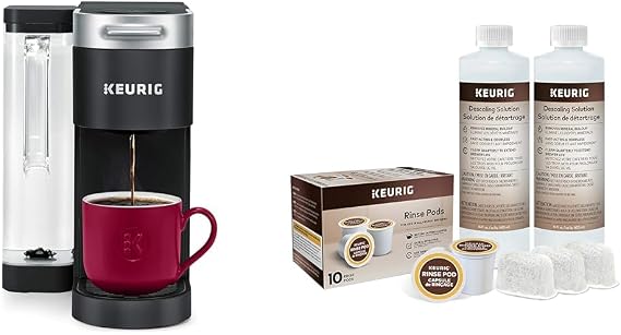 Keurig K-Supreme Single Serve K-Cup Pod Coffee Maker, MultiStream Technology, Black & Brewer Maintenance Kit, Includes Descaling Solution, Water Filter Cartridges & Rinse Pods