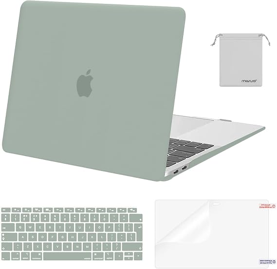 MOSISO Compatible with MacBook Air 13 inch Case 2021-2018, Antique Green