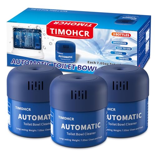 Toilet Bowl Cleaners, Automatic Long Lasting Continuous Toilet Bowl Cleaner 3 Bottles, Bathroom Cleaner Prevent Stain Build Up, Powerful Clean, Septic Safe Toilet Bowl Tablets