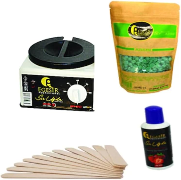 Ağda Makinesi + Azulen Boncuk Ağda 200g + Ağda Yağı + Spatula Seti