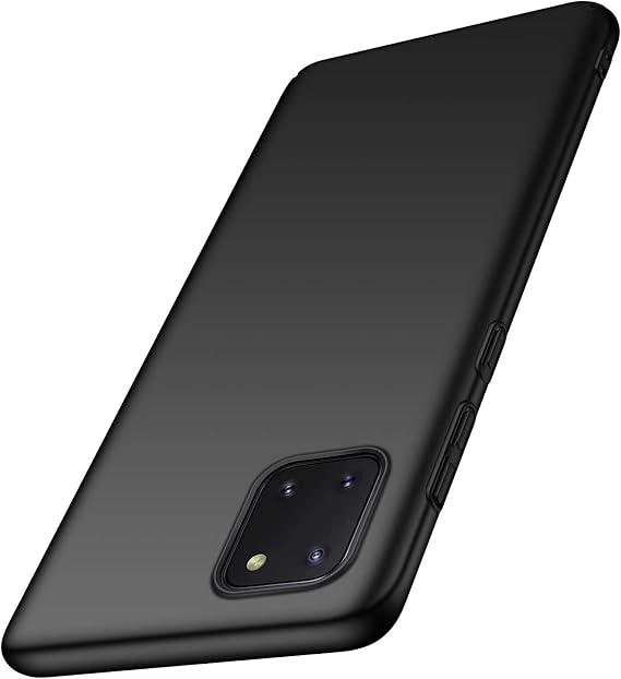 Phone Case for Samsung Galaxy Note 10 lite A81 Slim Protective [Guard from ShockScratchSlip] [Ultra Thin] [Matte Finish] PC Hard Cover Black